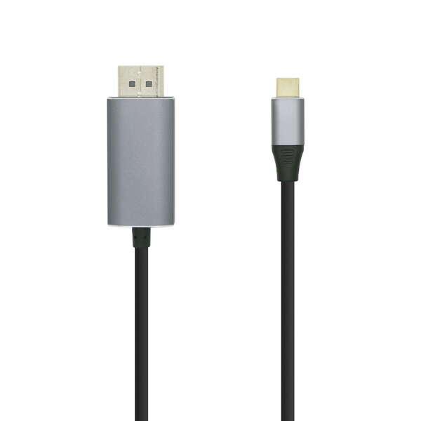 AISENS A109-0394 cavo e adattatore video 08 m DisplayPort USB tipo-C Alluminio Nero