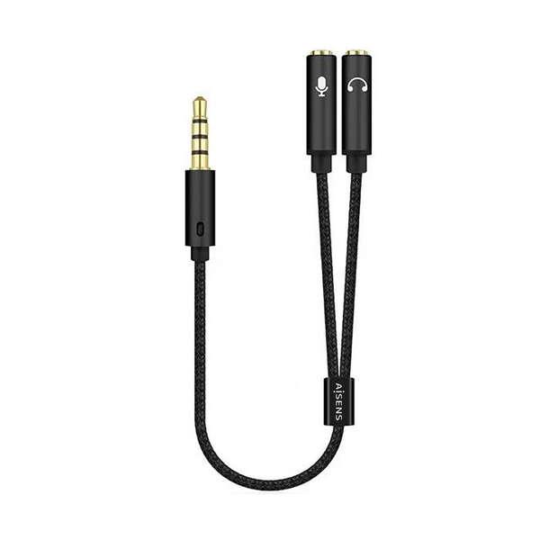 AISENS A128-0416 cavo audio 0,25 m 3.5mm 2 x 3.5mm Nero