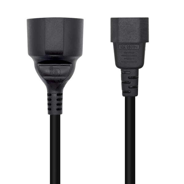 AISENS A132-0467 cavo di alimentazione Nero 025 m Accoppiatore C14 CEE7/7