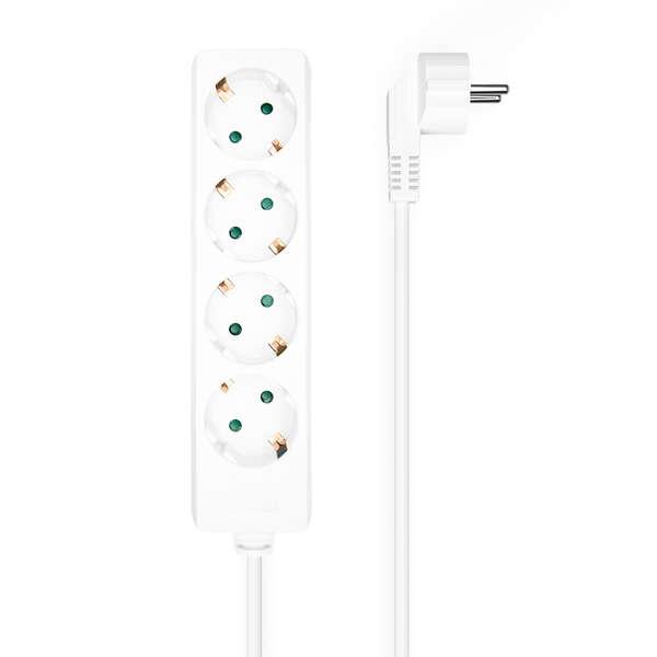 AISENS A154-0533 prolunghe e multiple 14 m 4 presa(e) AC Interno Bianco