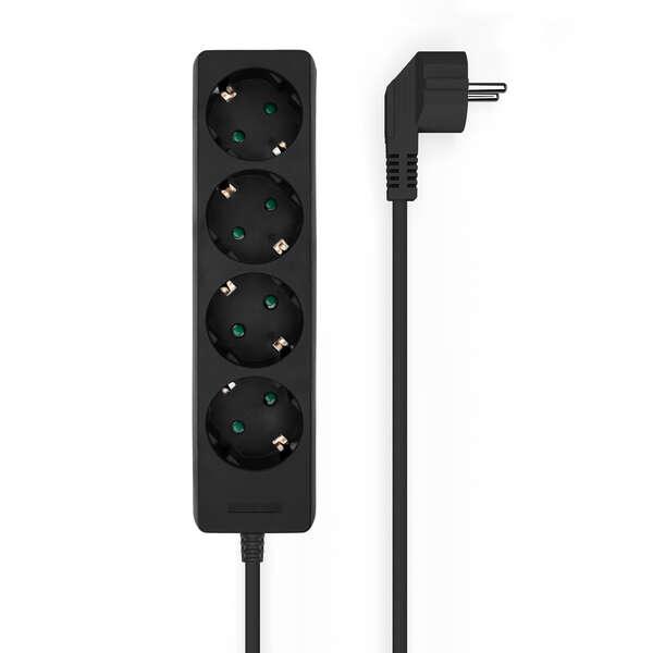 AISENS A154-0534 prolunghe e multiple 14 m 4 presa(e) AC Interno Nero