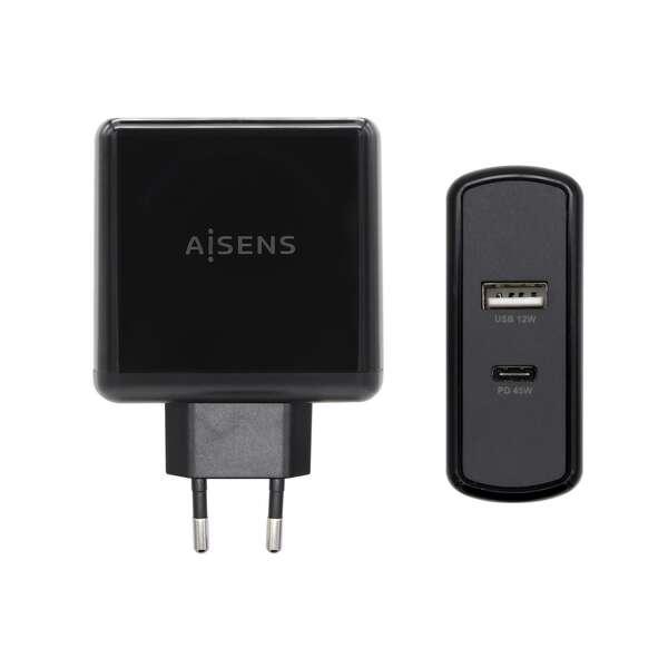 AISENS ASCH-2PD45A-BK Caricabatterie per dispositivi mobili GPS Comandi di gaming MP3 MP4 Telefono cellulare Computer portatile