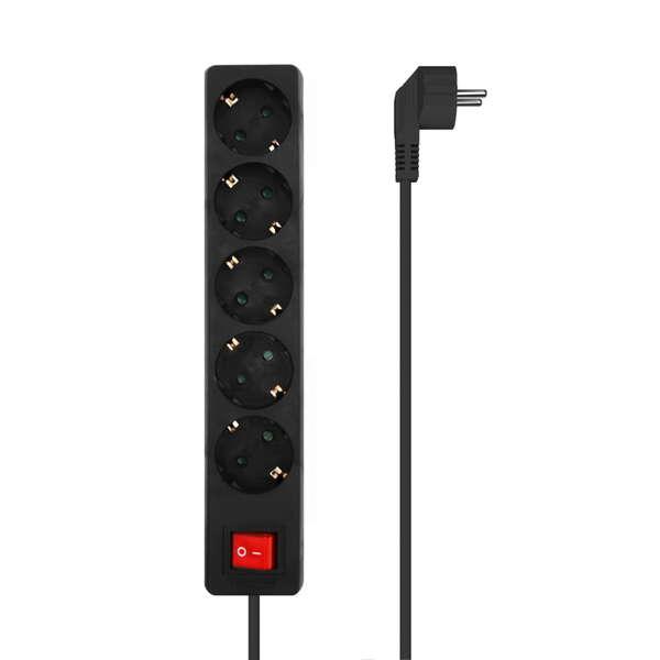 AISENS A154-0652 prolunghe e multiple 14 m 5 presa(e) AC Interno Nero