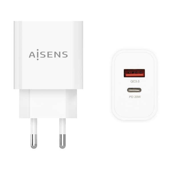 AISENS A110-0681 Caricabatterie per dispositivi mobili Fotocamera Telefono cellulare Computer portatile Smartphone Tablet Bianc