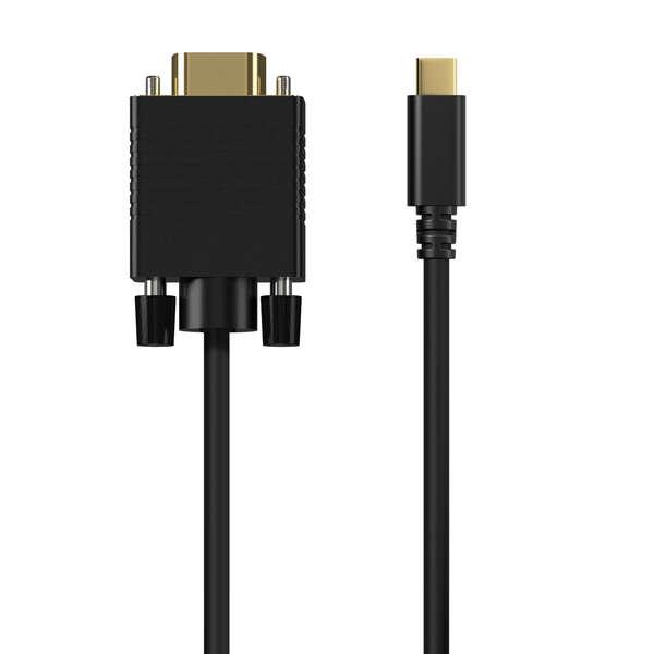 AISENS A109-0693 cavo e adattatore video 18 m USB tipo-C VGA (D-Sub) Nero