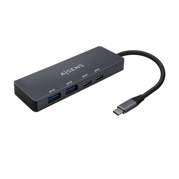 AISENS A109-0744 hub di interfaccia USB 3.2 Gen 1 (3.1 Gen 1) Type-C 5000 Mbit/s Grigio