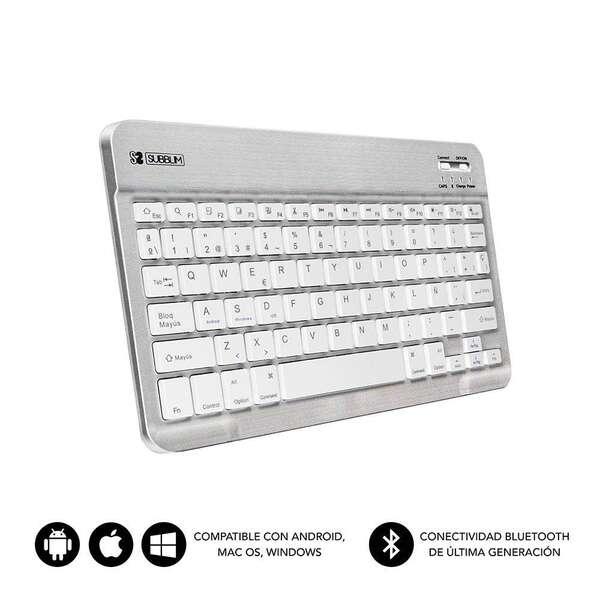 Tastiera Subblim Smart Bluetooth - Ultrasottile e Ultraleggera - ConnettivitÃƒÂ  Wireless Bluetooth 30 - Compatibile con Ap