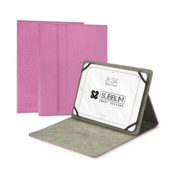 Custodia Universale per Tablet Subblim - Finitura panno touch - Supporto Antiscivolo - Chiusura magnetica - Esclusivo sistema d