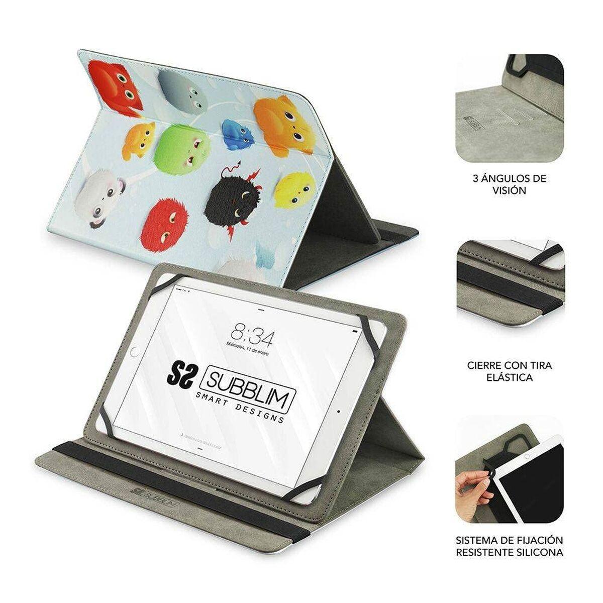 Custodia per Tablet Subblim Trendy Furry Multicolore 10,1"