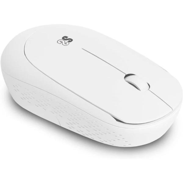 Mouse Wireless Subblim Silent Business Plus - 1200 DPI - Silenzioso Preciso Ambidestro Risparmio Energetico - Colore Bianco