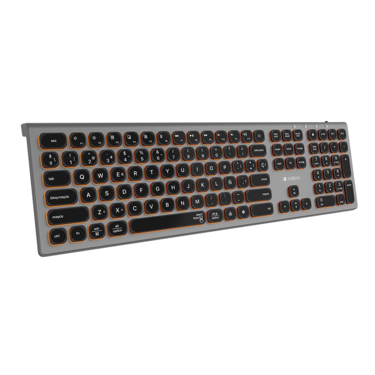 Tastiera Bluetooth Subblim SUBKB-3MIE310 Qwerty in Spagnolo Nero/Grigio