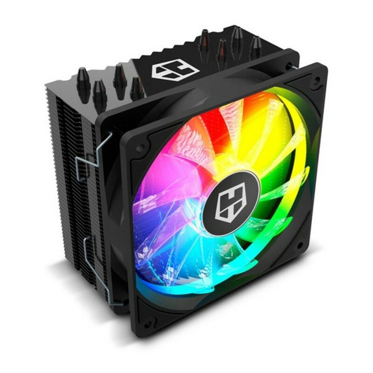 NOX HUMMER H -224 VENTO CPU ARGBB con dissipatore PWM da 120 mm - illuminazione RGB - base di alluminio - 4 cuminali di rame