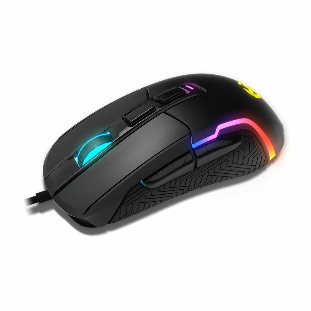 Kick Kick Gaming USB 12000DPI - 6 pulsanti programmabili - illuminazione RGB - Uso Diestro - Cavo da 1,50 m