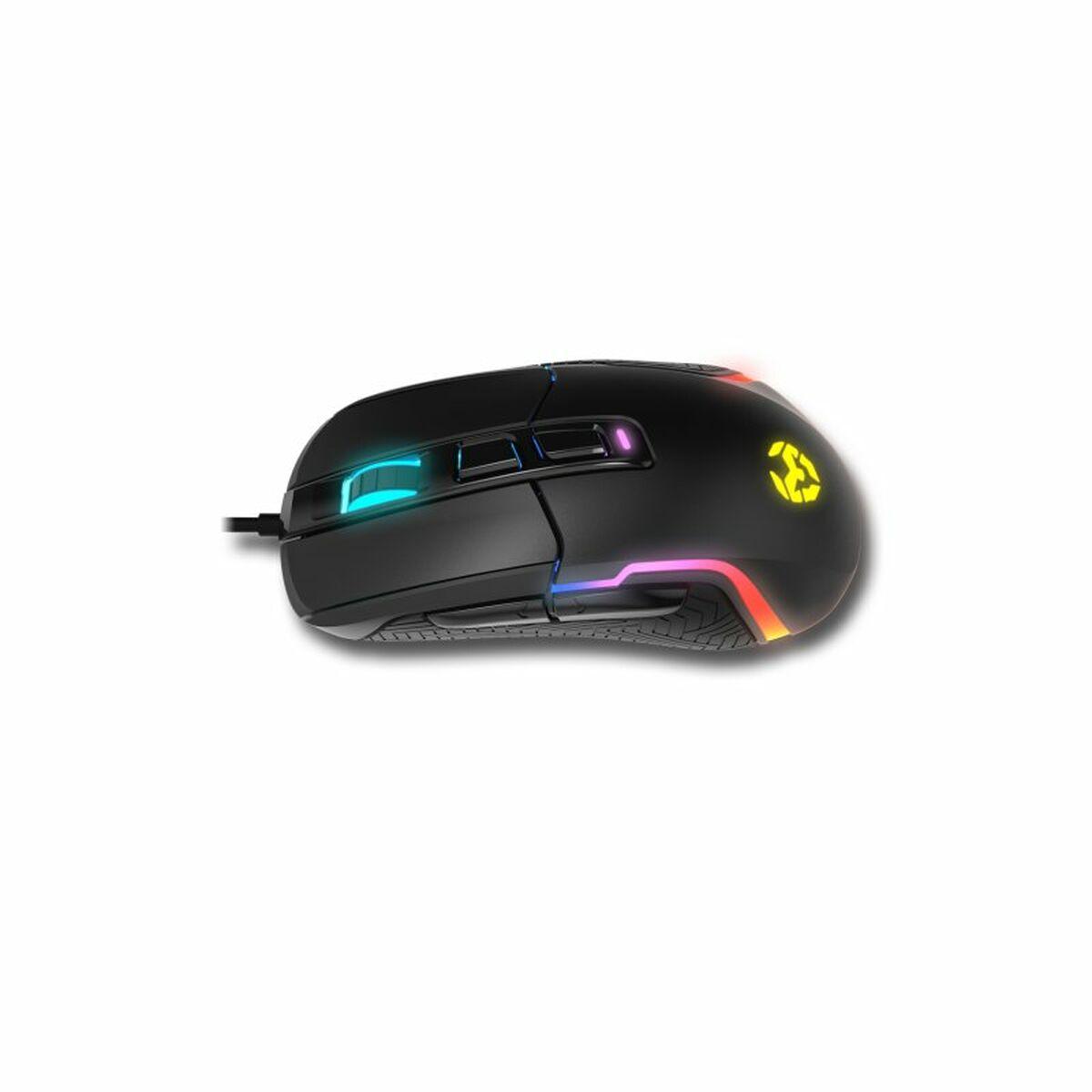 Kick Kick Gaming USB 12000DPI - 6 pulsanti programmabili - illuminazione RGB - Uso Diestro - Cavo da 1,50 m