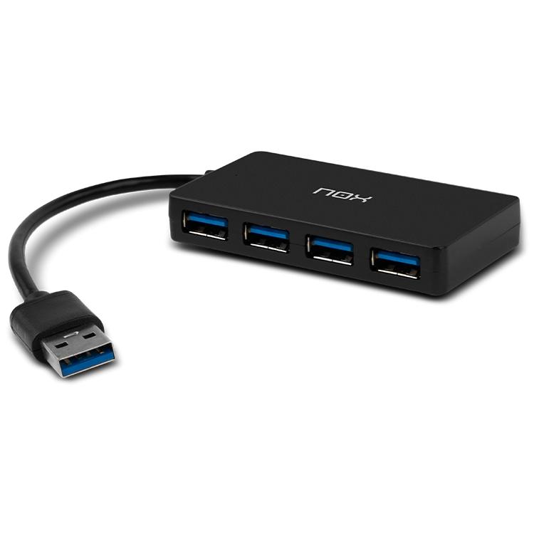NOX Hub USB-A con 4x USB-A 3.0-Data Speed Ã¢â‚¬â€¹Ã¢â‚¬â€¹fino a 5 Gbps