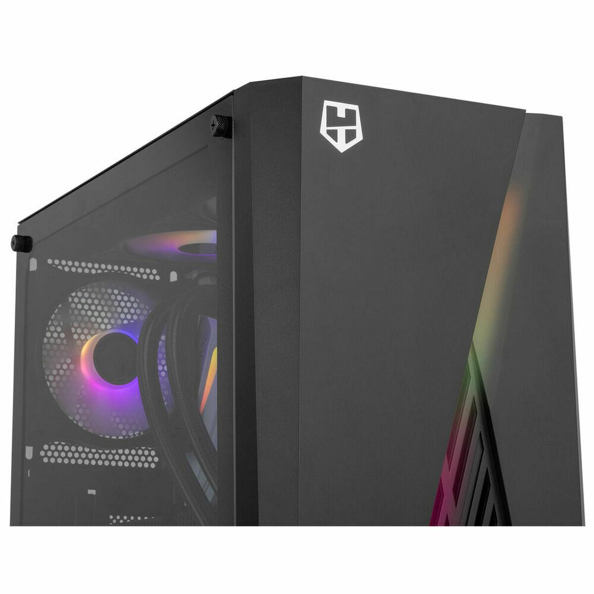 NOX HUMMER FROST CAJA Semiterire ATX, Micro ATX - Pannello laterale in vetro temperato - 3x SSD 2.5 - 2x HDD 3.5 - USB 3.0, USB