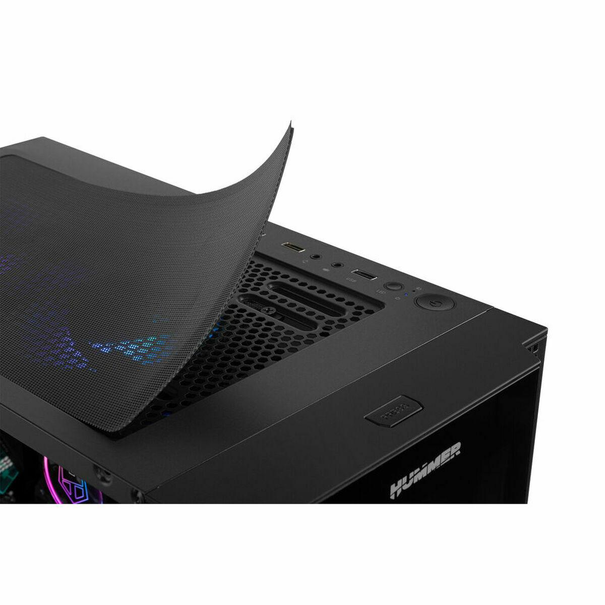 NOX Hummer Horus Case Semiterirre ATX, Micro ATX, Mini ITX, E -ATX - vetro temperato di pannello laterale e anteriore - dimensi