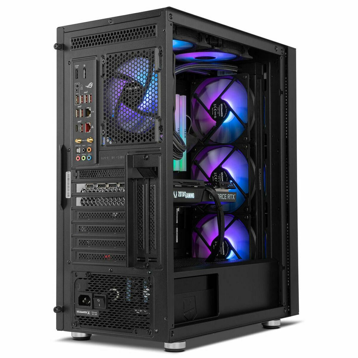 NOX Hummer Horus Case Semiterirre ATX, Micro ATX, Mini ITX, E -ATX - vetro temperato di pannello laterale e anteriore - dimensi