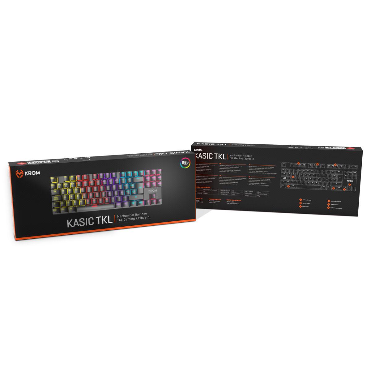 Keybook di gioco TKL KROM KASIC MECCANICO - Multipli Lighting RGB