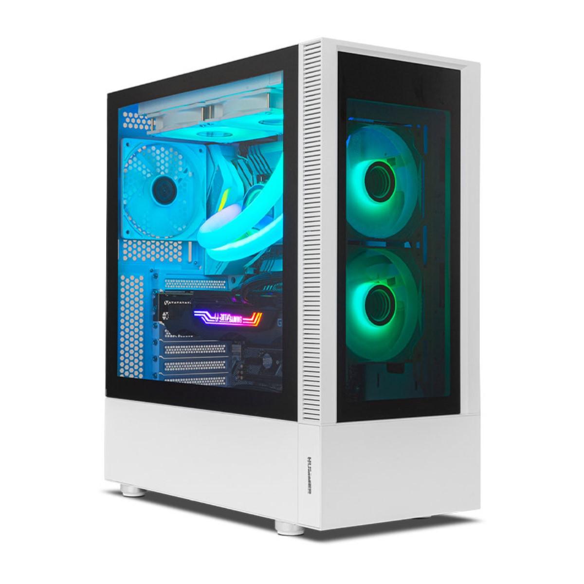 NOX HUMMER HORUS BOX Semiterire ATX, Micro ATX - Glass di Templado laterale e pannello anteriore - Dimensione dell'HDD e SSD 2.