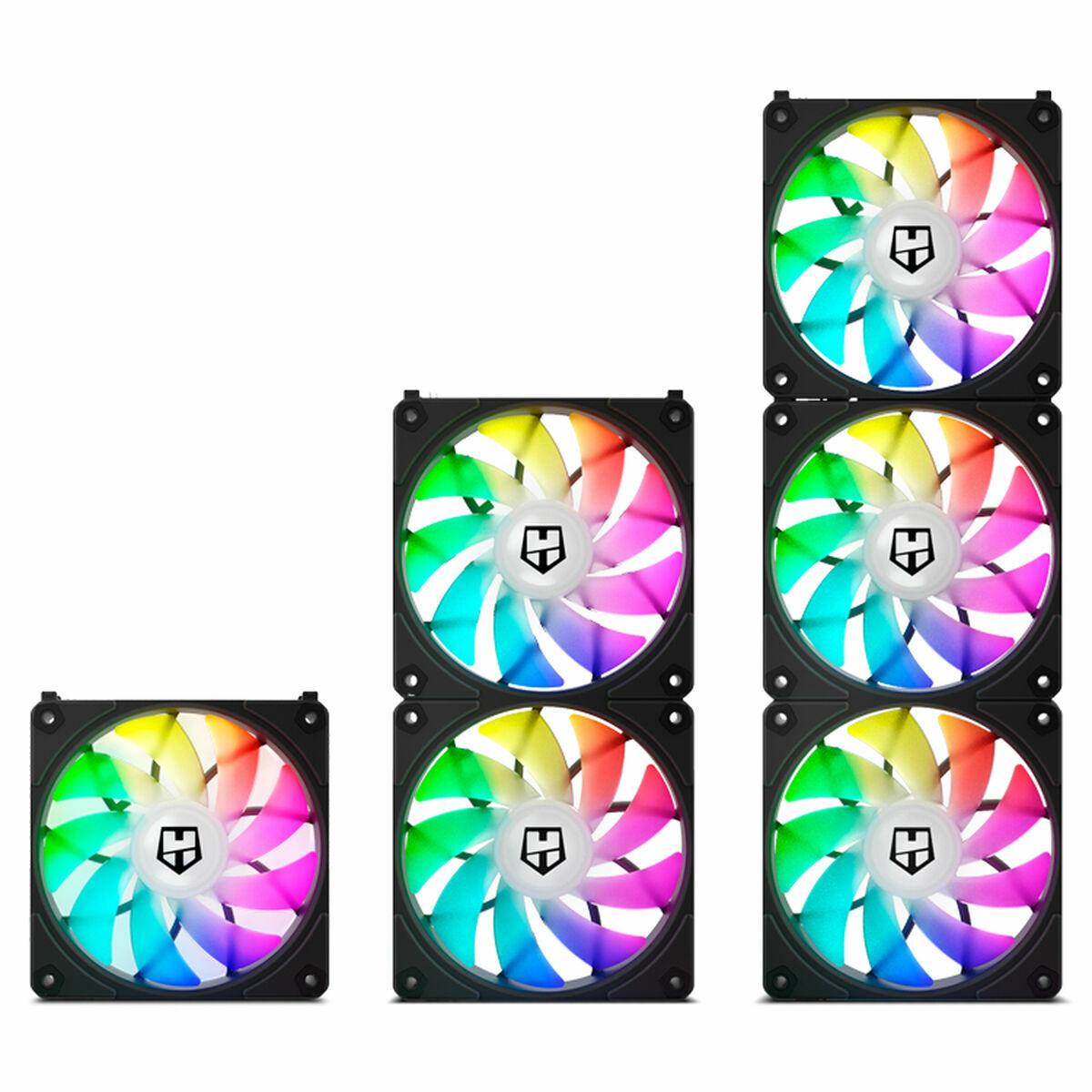 NOX HUMMER EASY LINK Pacchetto ArgBB di 3 ventole 120mm - illuminazione Argb - VelocitÃƒÂ  500-1500 giri / min - Ultrasilen
