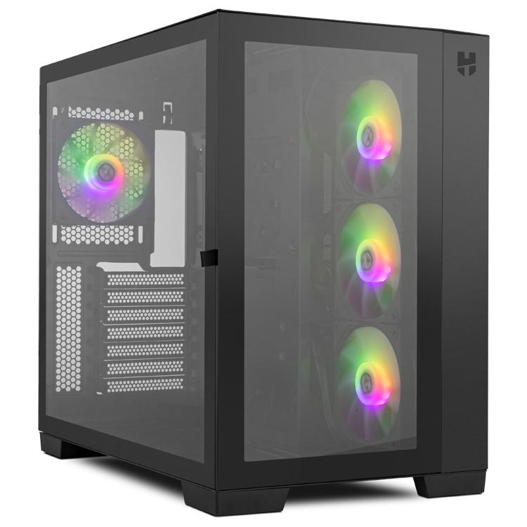 NOX HUMMER ASTRA CAJA CAJA Semitorerre ATX, Micro ATX - vetro temperato laterale e pannello anteriore - Dimensione dell'HDD e S