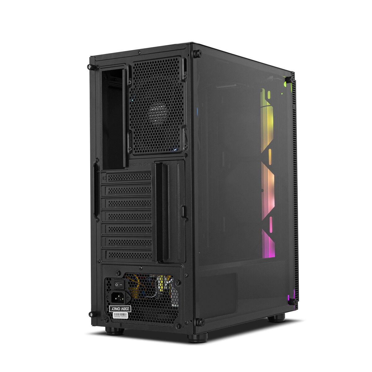 Nox Infinity Gamma Case Semiterirre ATX, Micro Atx e ITX - Temperate Glass - illuminazione Argb - 2x SSD 2.5 - 2x HDD 3.5 - USB
