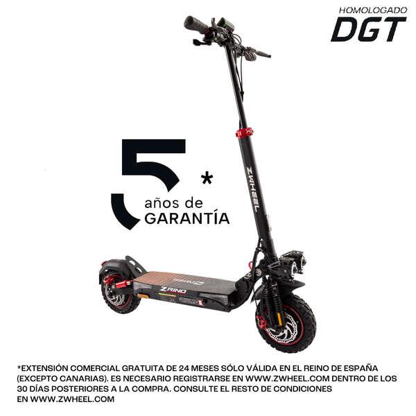 Monopattino Elettrico Zwheel ZRino Duo Motore 2x 500W - Omologato DGT - Sospensioni Anteriori e Posteriori - Ruote Off-Road da