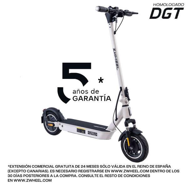 Monopattino Elettrico Zwheel ZFox Max Artic White Motore 400W - Omologato DGT - Velocit fino a 25Km/h - Autonomia fino a 50km