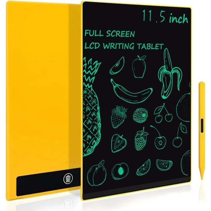 LeooTec Eleven Pizarra Digital LCD 11.5 Inchiostro elettronico - senza luce blu - Blocco blocco - Pany magnetica - colore giallo