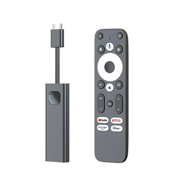 Leotec Dongle GC216 Ricevitore TV Box Android 4K WiFi Quad Core 2 GB 16 GB - Certificazione Google e Netflix - Bluetooth HDMI -