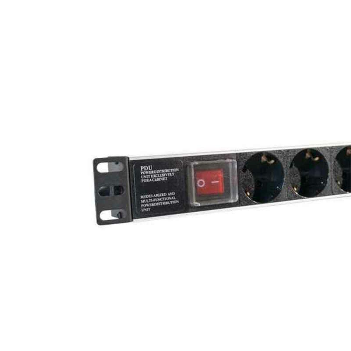 Multipresa 2LAN 19" con 8 interruttori Schuko