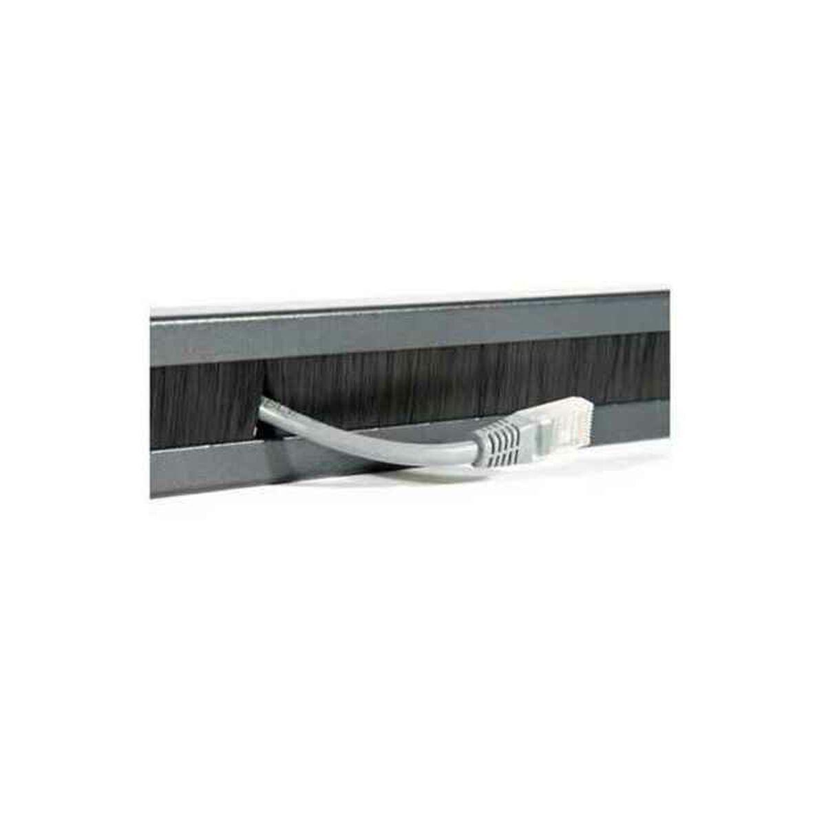 Pannello pressacavo a spazzola 2LAN 19" 1U Metallo