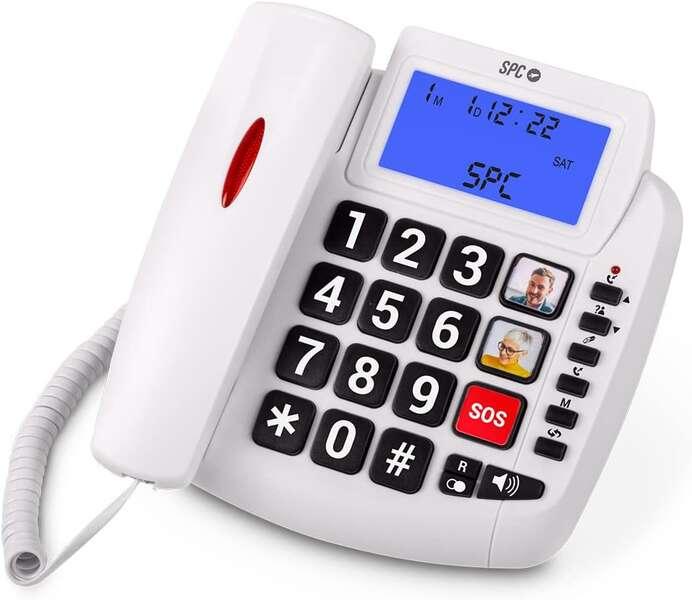 SPC Comfort Volume 2 Telefono Fijo Senior - Teclas Extragrandes - Memorias Directas con Fotografia - Gran Volume de Timbre - Se