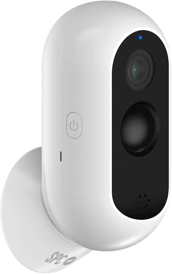 SPC Camara de Seguridad Inalambrica con batteria - 9600 Mah - Wifi - Interno ed esterno - Resistente alla pioggia - Full HD - V