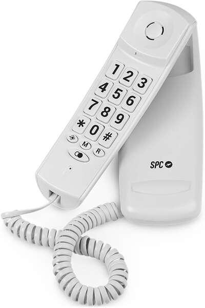 SPC Original Lite 2 Telefono Fijo - sin Pilas - sin Conexion a la Luz - Indicador Luminoso - 10 Memorias Indirectas - Compacto