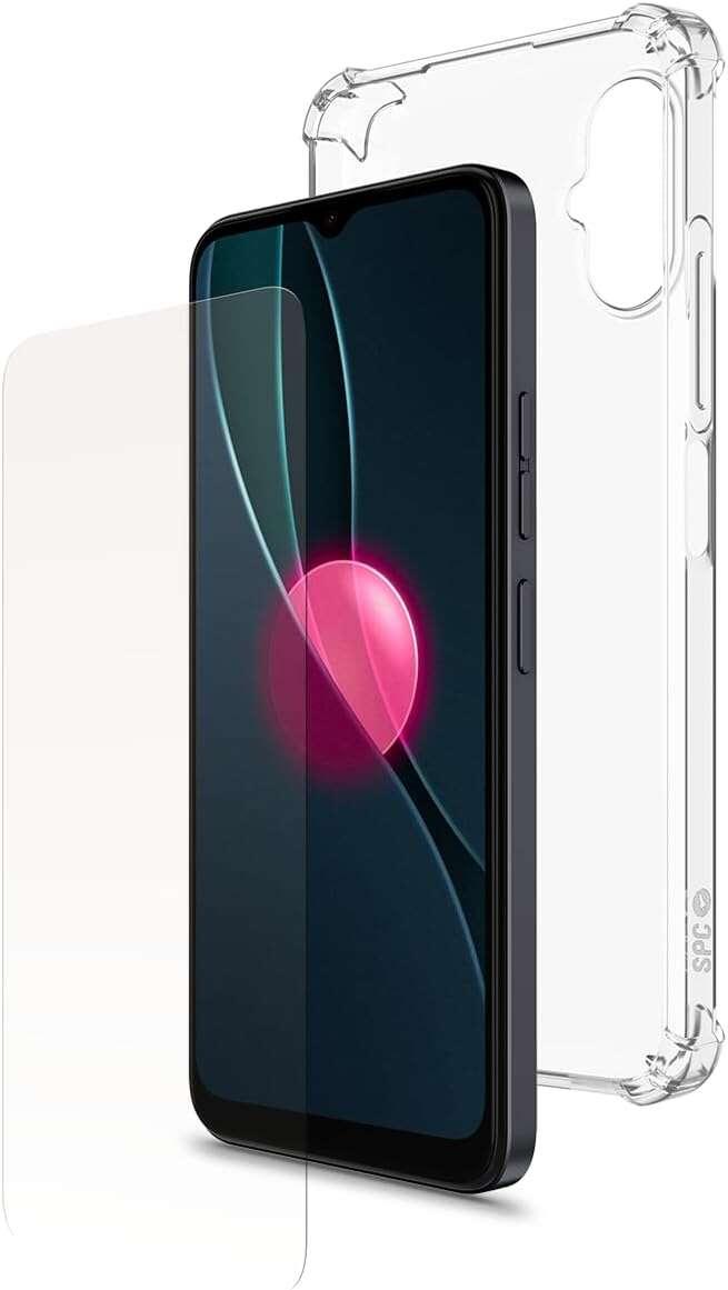 SPC Pack de Funda y Cristal Templado compatibile con SPC Discovery de 6.5" - Custodia extra resistente - Protezione contro gli