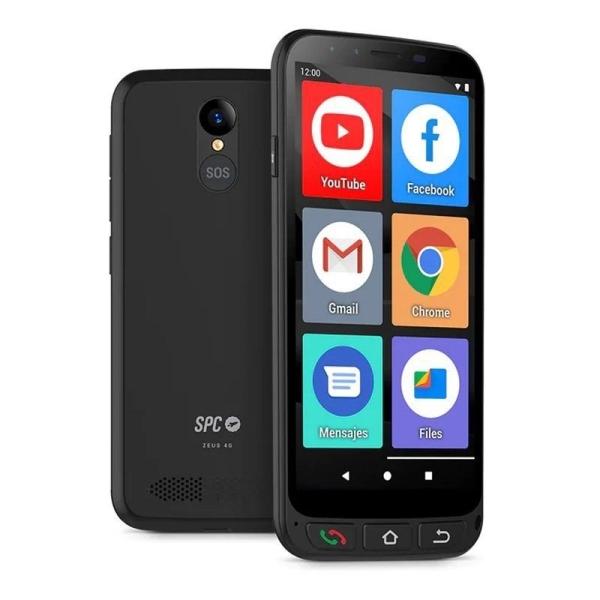 SPC Zeus 4G Pro Smartphone 5.5" - Speciale per Anziani - Tasto SOS - Capacit 64GB - 4GB RAM - Colore Nero