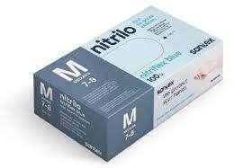 SANTEX Nitriflex Blu Confezione da 100 guanti in nitrile per l'esame M - 35 grammi - Nessuna polvere - lattice private lattice
