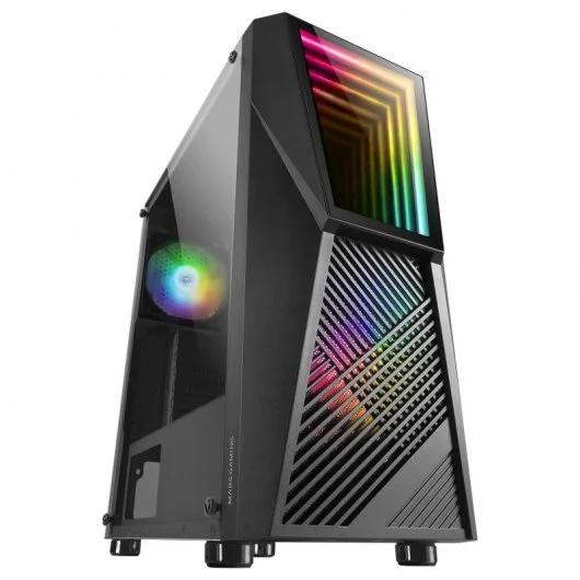 Mars Gaming MC777 Infinity Mirror Mid-Tower Case ATX Micro ATX Mini-ITX - Lato in vetro temperato - Illuminazione ARGB - Dimens