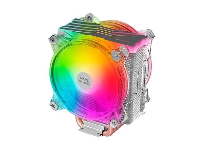 Mars Gaming MCPU66 sistema di raffreddamento per computer Processore Raffreddatore d'aria 12 cm Argento, Trasparente 1 pz