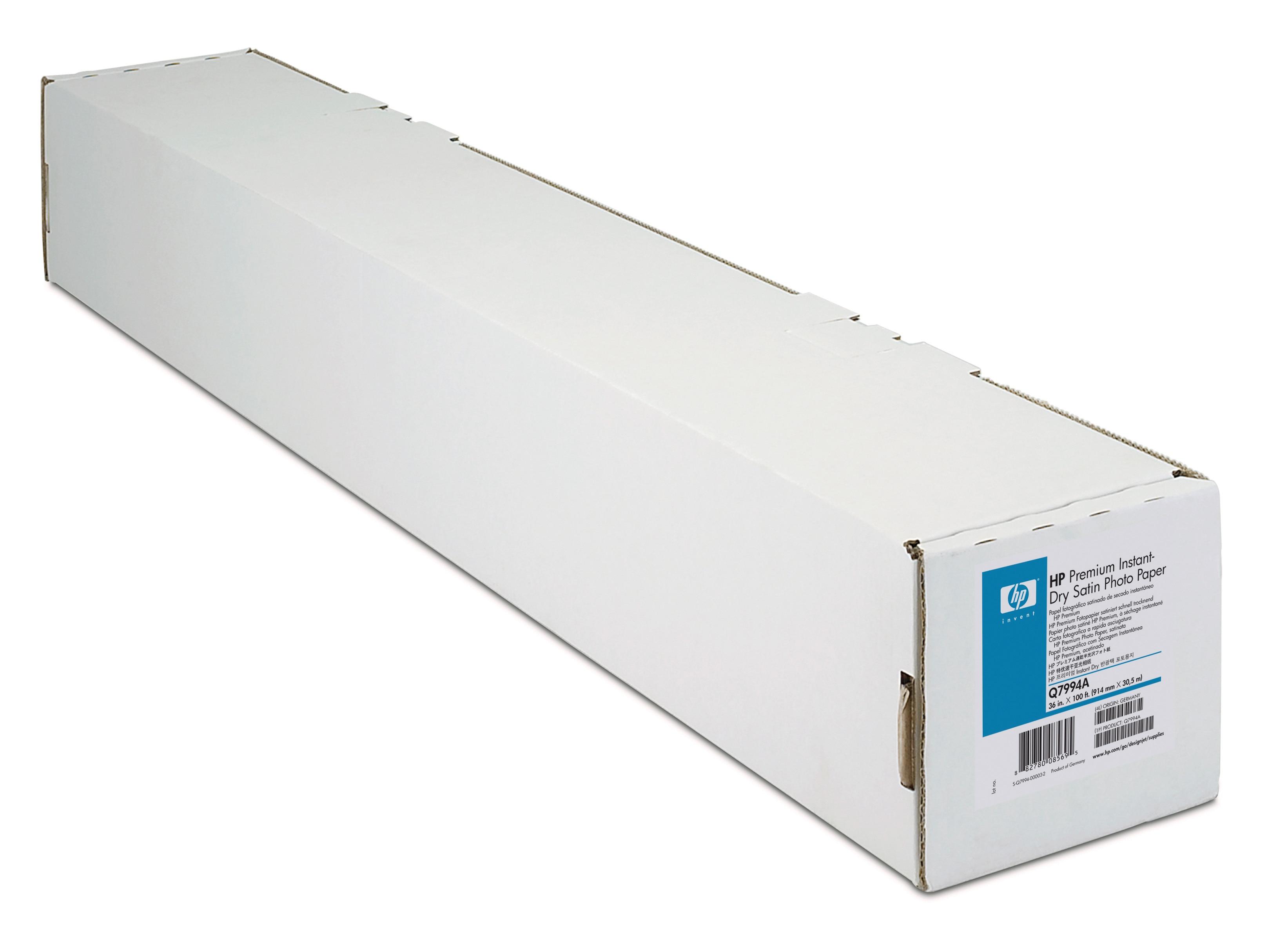 HP Premium Instant-dry Satin Photo Paper-1524 mm x 30.5 m (60 in x 100 ft) carta fotografica