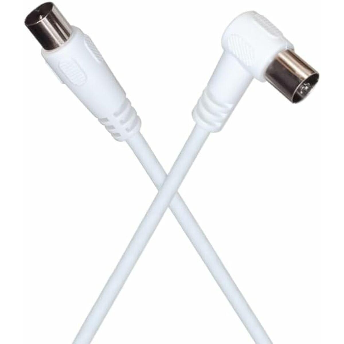Cavo Coassiale Antenna TV PremiumCord M/F 90 Bianco (Ricondizionati A)