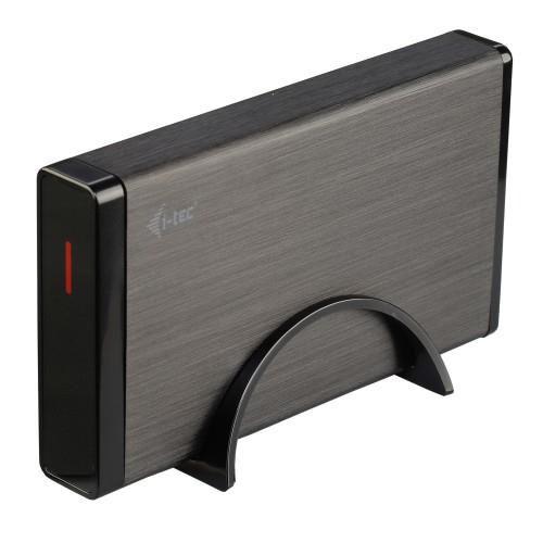 i-tec MYSAFE35U401 contenitore di unitÃ  di archiviazione Custodia per Disco Rigido (HDD) Nero, Metallico 3.5"