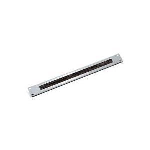Piastra passante Triton 19" 1U con spazzola 1U, grigia
