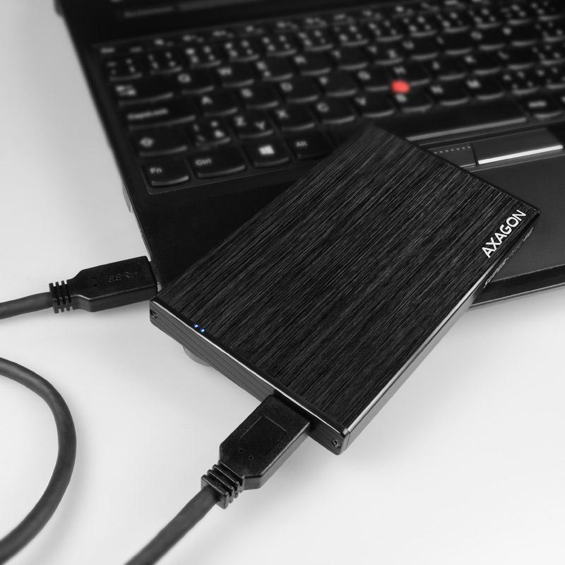 Axagon EE25-XA6 contenitore di unit di archiviazione Box esterno HDD/SSD Nero 2.5 (AXAGON EE25-XA6 USB3.0 - SATA 6G 2.5 Extern