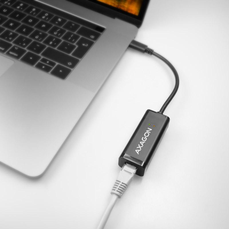 Axagon ADE-SRC scheda di rete e adattatore Ethernet 1000 Mbit/s (AXAGON Type-C USB3.1-Gigabit Ethernet)
