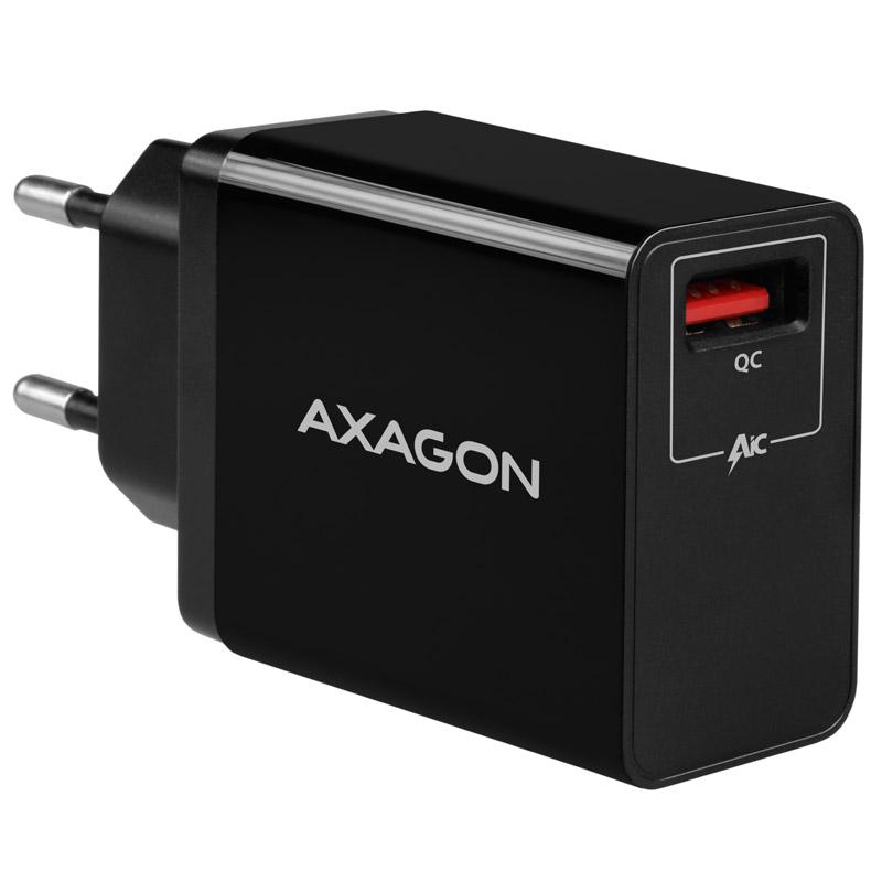 Caricabatterie ACU-QC19, 1x USB-A, QC3.0/AFC/FCP/Smart 5 V / 1,3 A, 19 W - nero