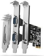 Adattatore PCIe PCEA-PSN con 1 porta parallela + 2 porte seriali - chipset ASIX AX99100