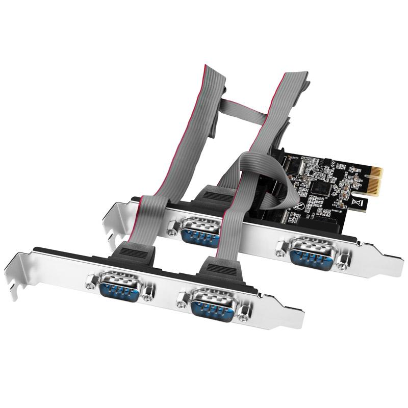 Adattatore PCIe PCEA-S4N con 4 porte seriali - chipset ASIX AX99100